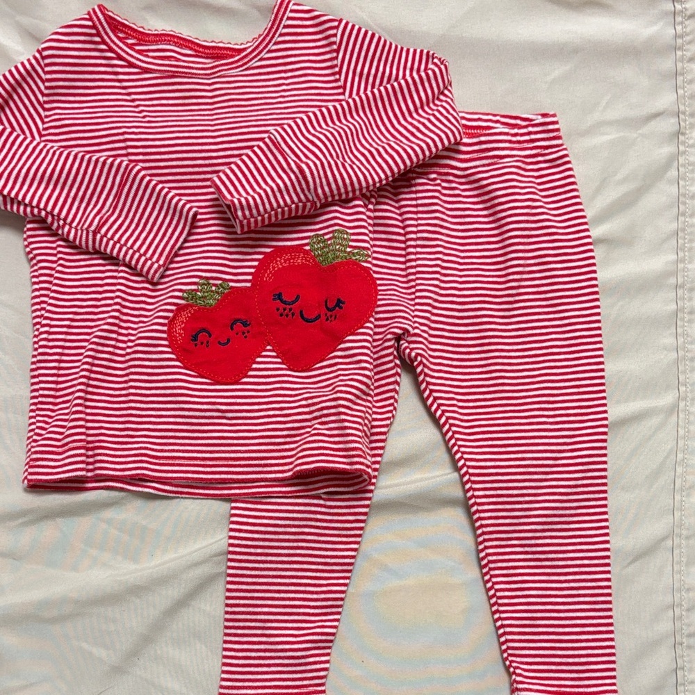 Carter's Red and White Striped Kids Pajamas